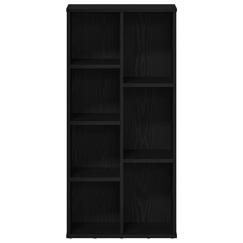 Bokhylle Svart Eik 50x25x104 cm