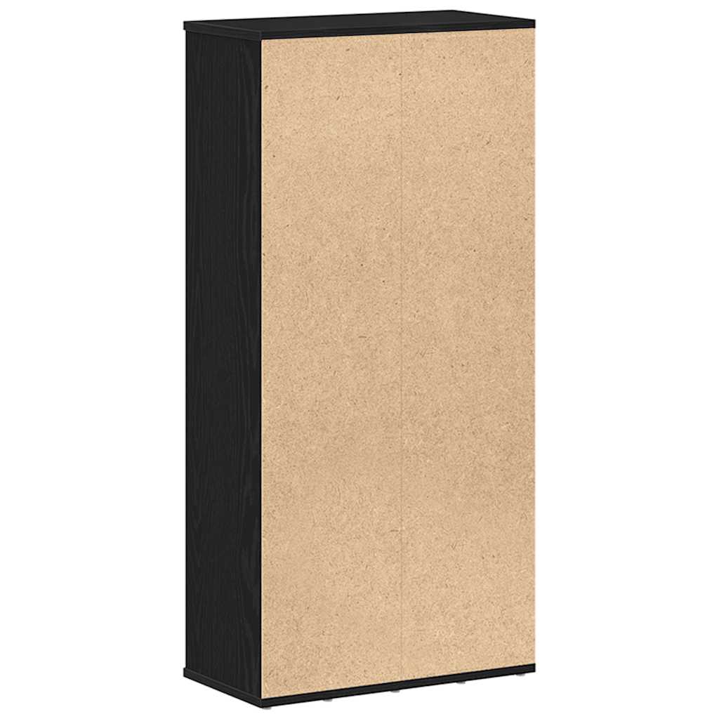 Bokhylle Svart Eik 50x25x104 cm