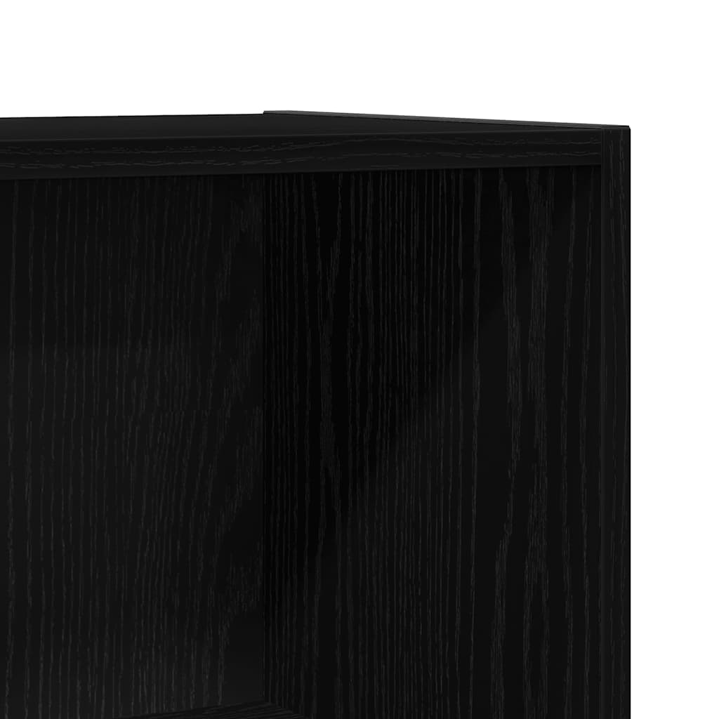Bokhylle/romdeler svart eik 60,5x30x90 cm konstruert tre