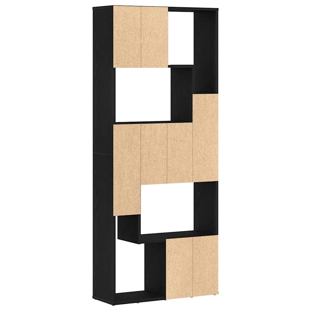 Bokhylle Svart Eik 67x24x161 cm