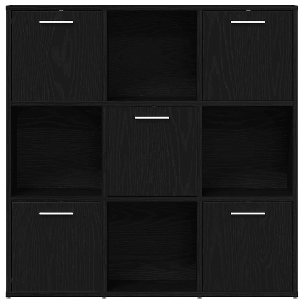 Bokhylle Svart Eik 90x28x90 cm