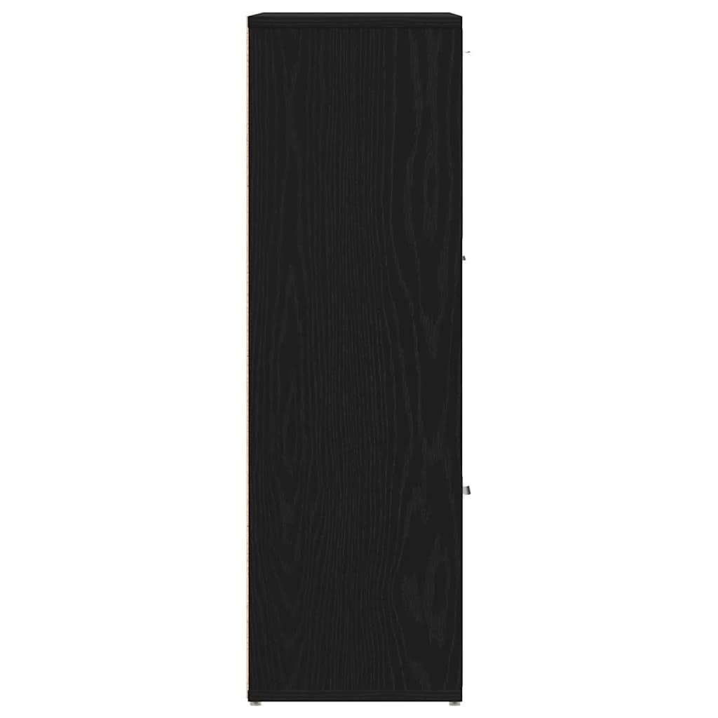 Bokhylle Svart Eik 90x28x90 cm