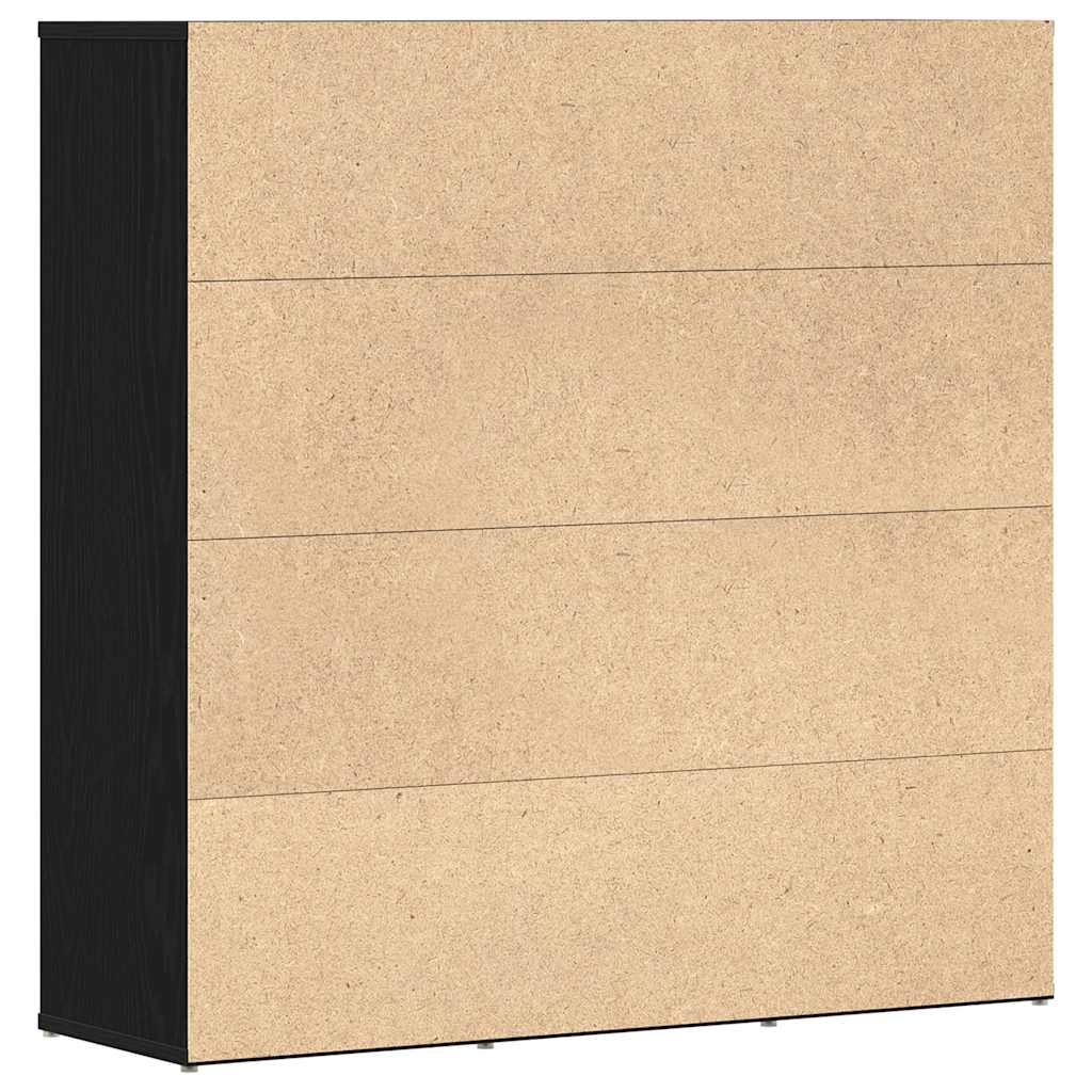 Bokhylle Svart Eik 90x28x90 cm