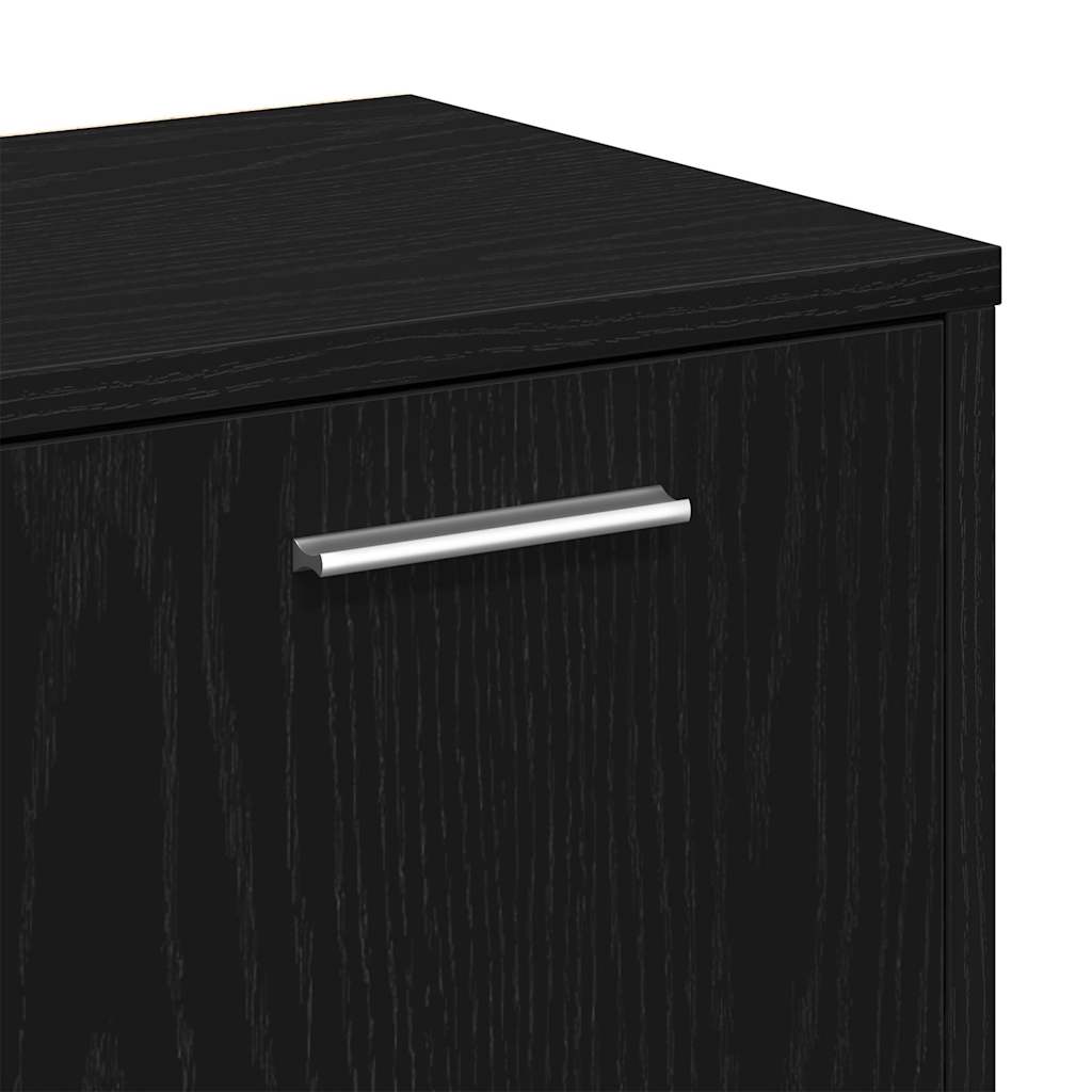 Bokhylle Svart Eik 90x28x90 cm