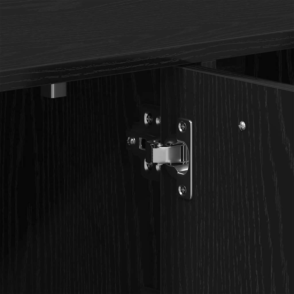 Bokhylle Svart Eik 90x28x90 cm