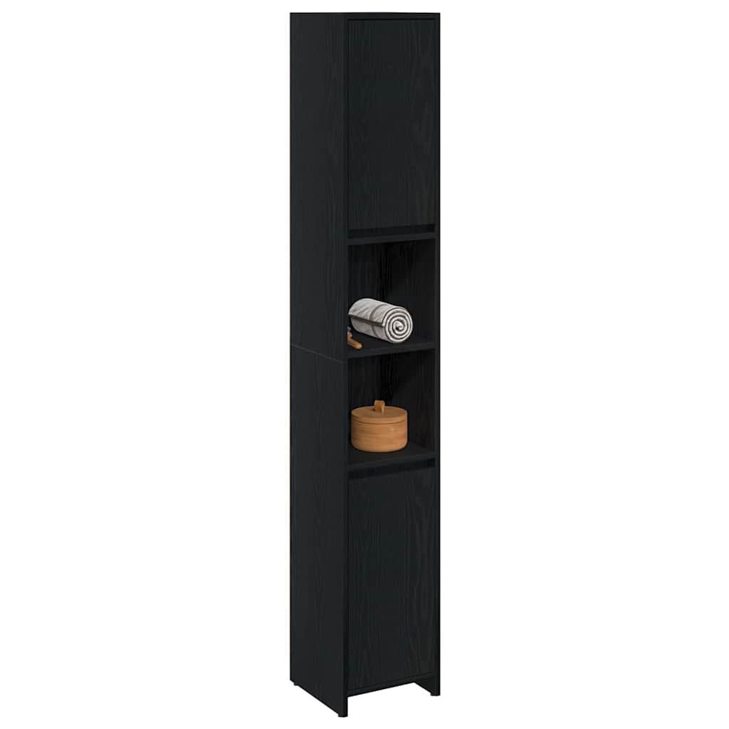 Baderomsskap Svart Eik 30 x 30 x 183.5 cm