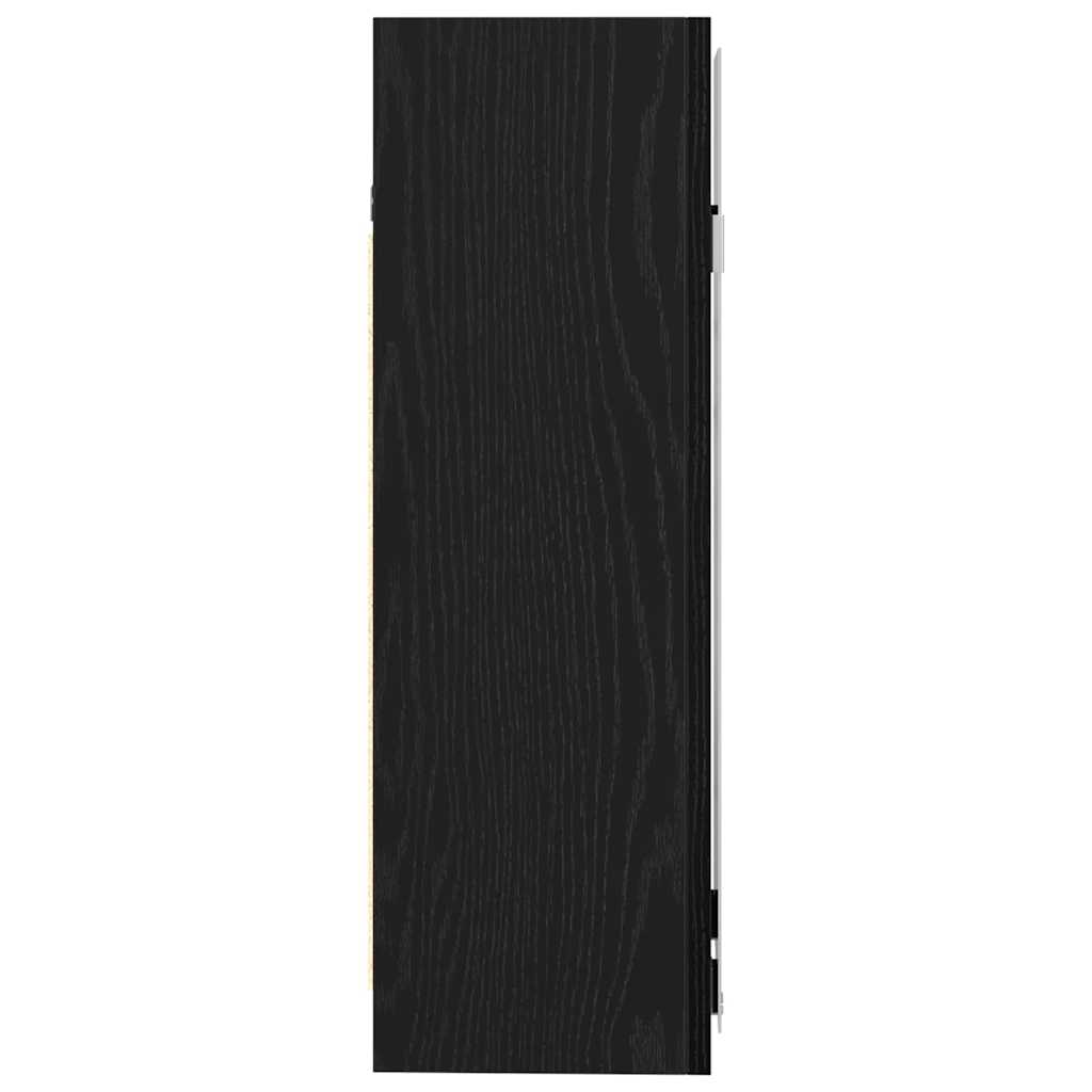 Badspeilskap Svart Eik 62,5x20,5x64cm Laget av tre