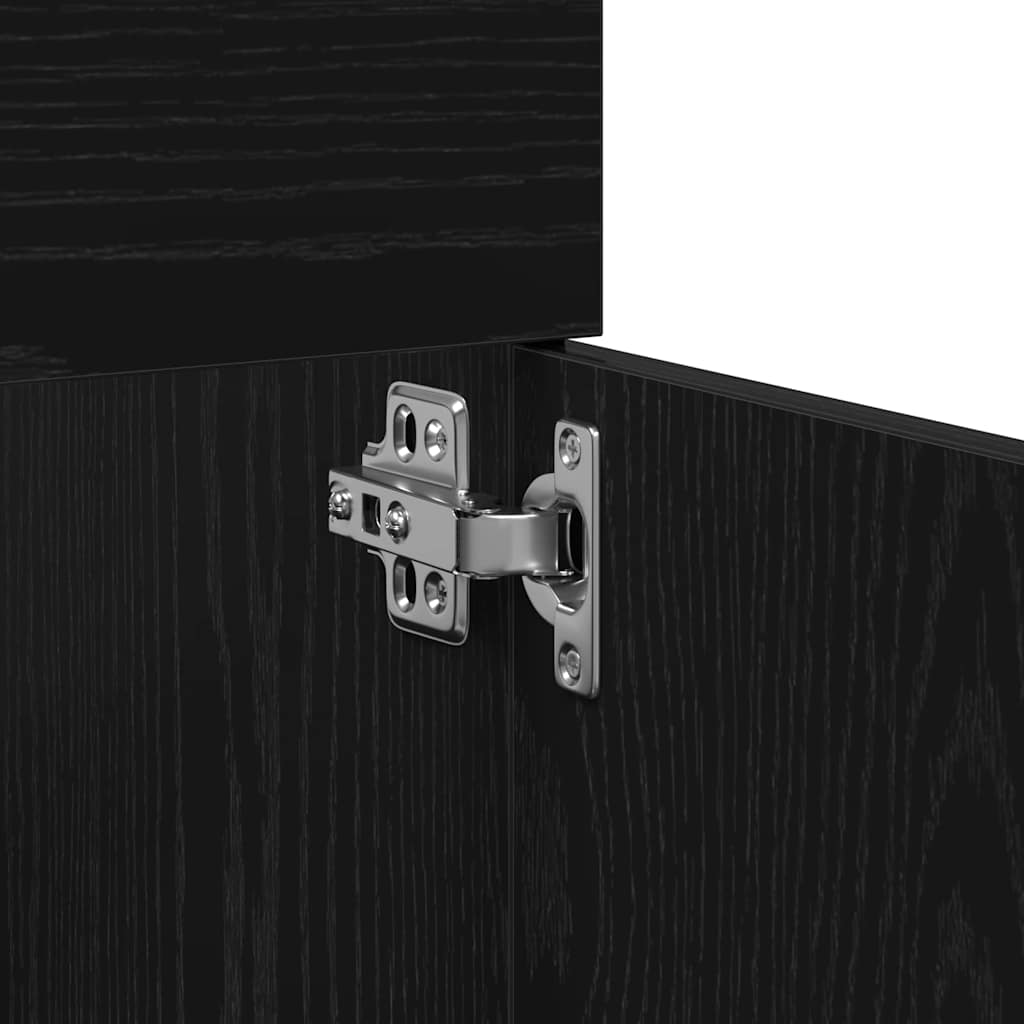 Badevaskskap Sort Eik 80x38,5x46 cm laget av tre
