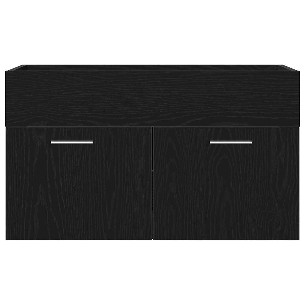 Badevaskskap Sort Eik 80x38,5x46 cm laget av tre