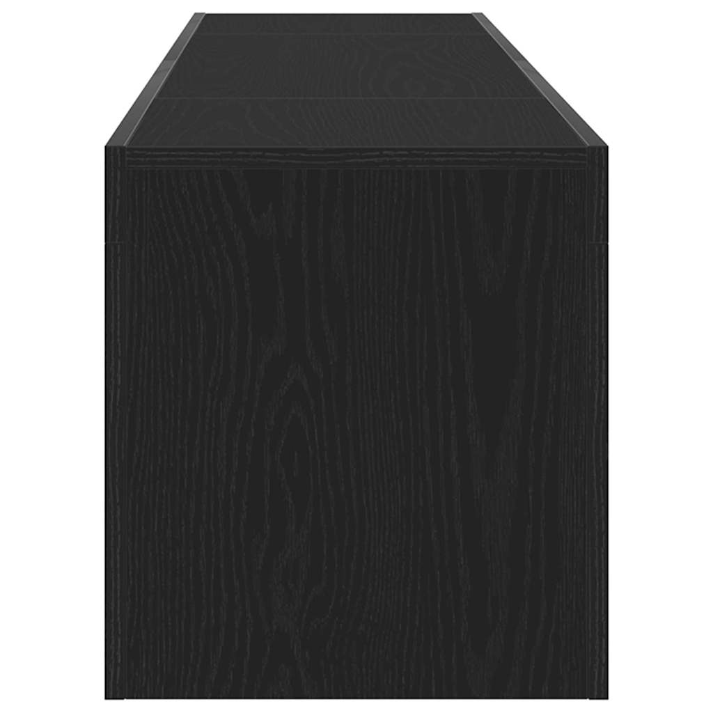 TV-Møbel Svart Eik TV-benk med LED-lamper 120x35x40 cm