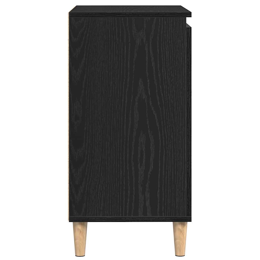 Sidebord Svart Eik 60x35x70 cm