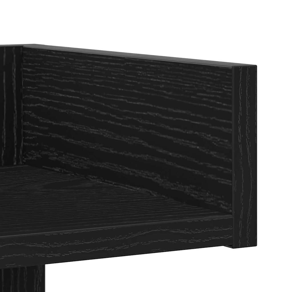 Bokhylle Svart Eik 86x25,5x140 cm Lagd av Tre