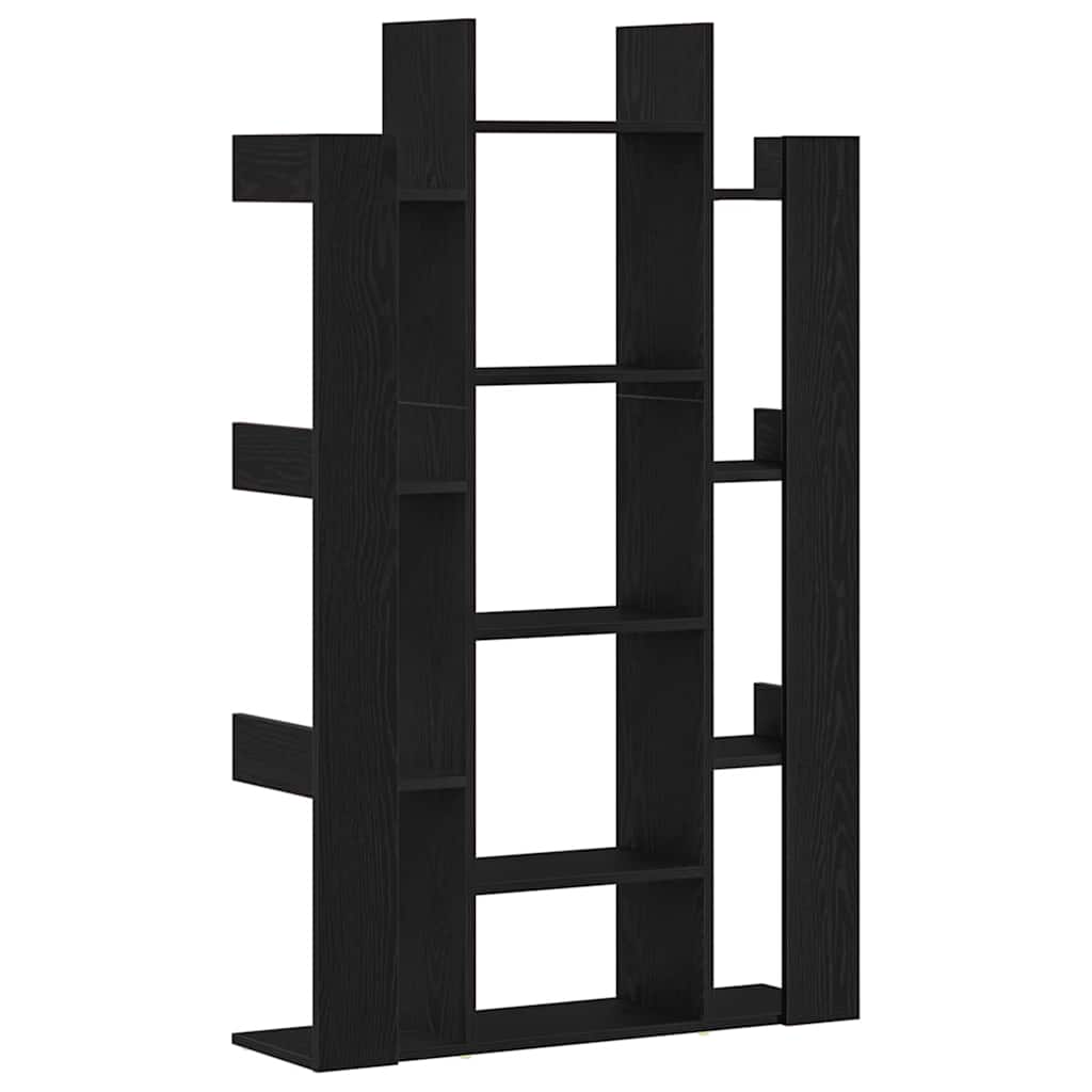 Bokhylle Svart Eik 86x25,5x140 cm Lagd av Tre