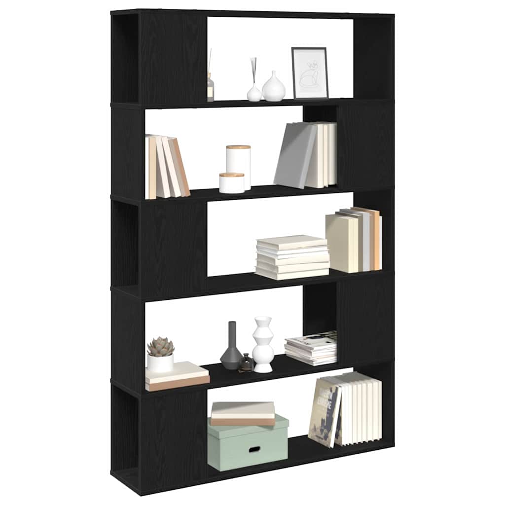 Bokhylle Svart Eik 100x24x155 cm Laget av Tre