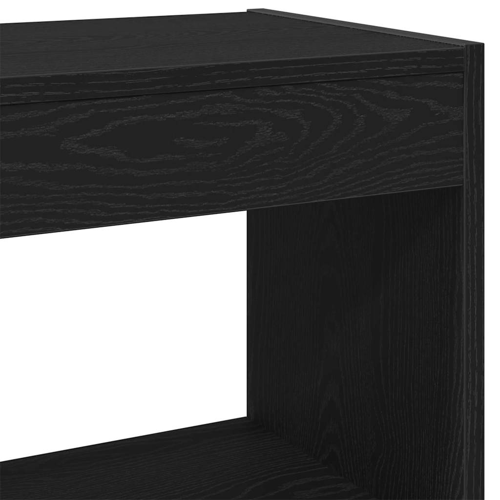 Svart Eik Bokskap - 80x30x72 cm