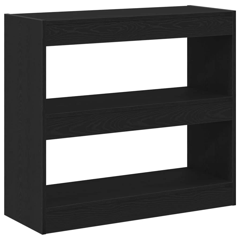 Svart Eik Bokskap - 80x30x72 cm
