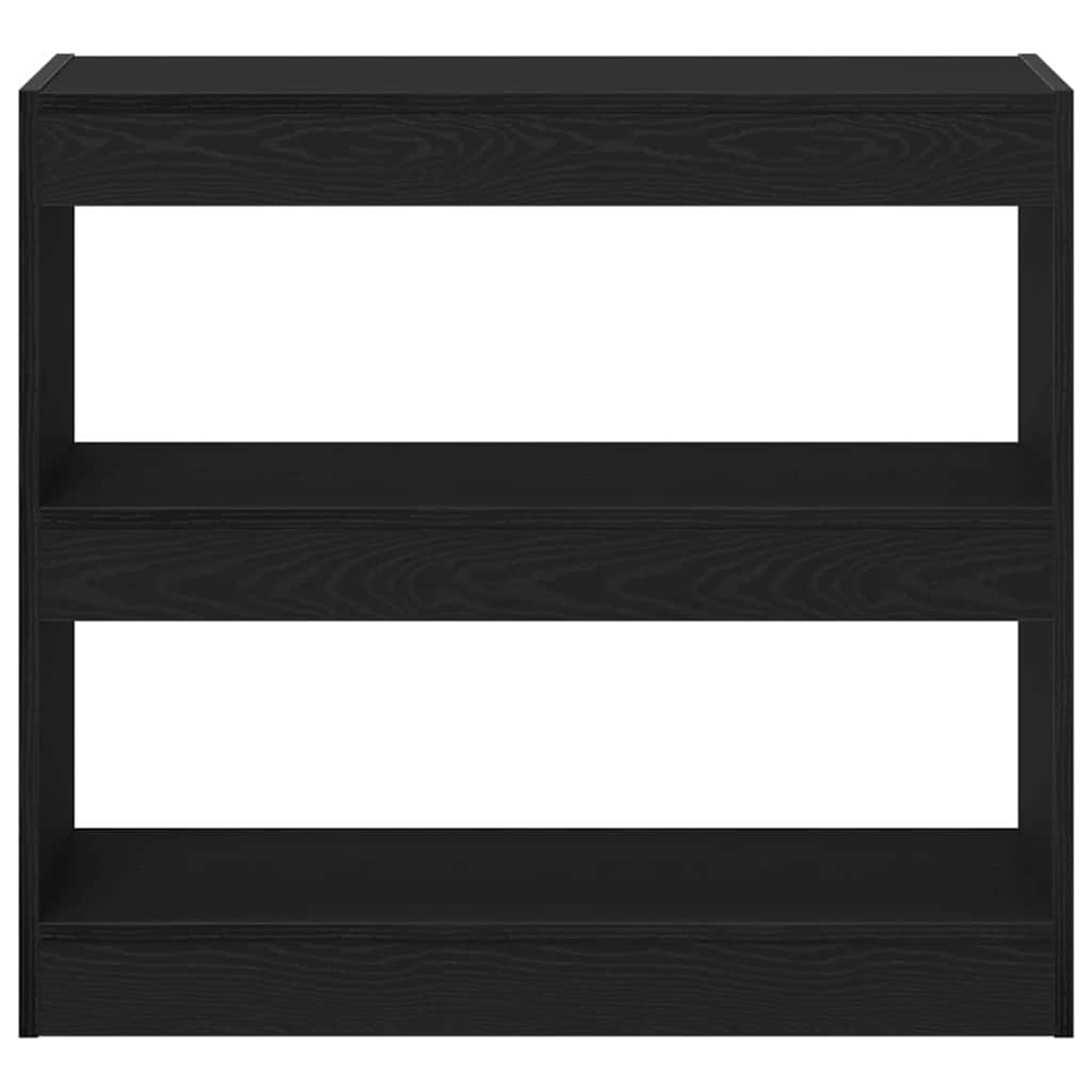 Svart Eik Bokskap - 80x30x72 cm