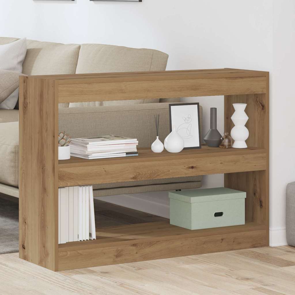 Bokhylle/Romdeler - Artisan Eik - 100x30x72 cm - Laget av konstruert tre