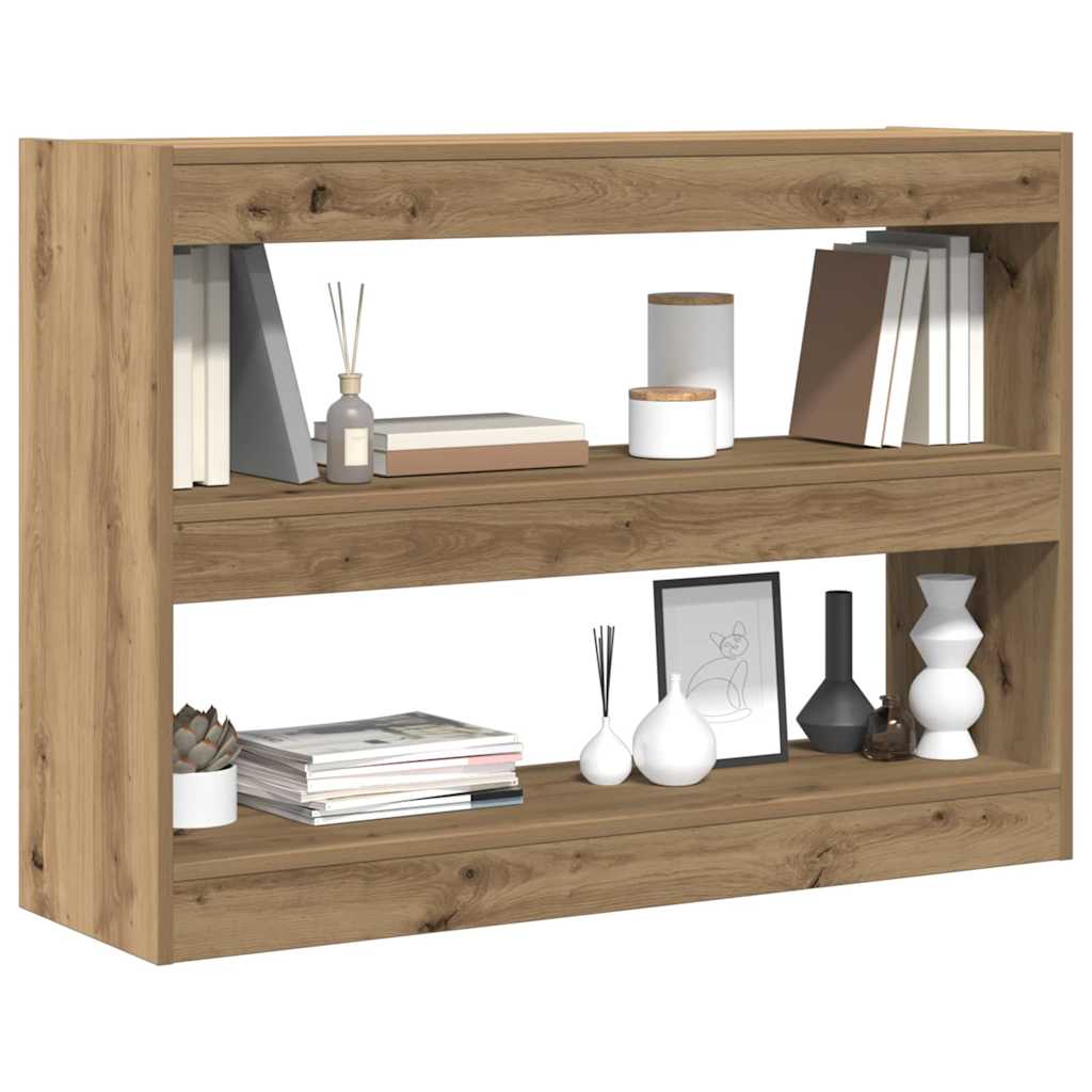 Bokhylle/Romdeler - Artisan Eik - 100x30x72 cm - Laget av konstruert tre