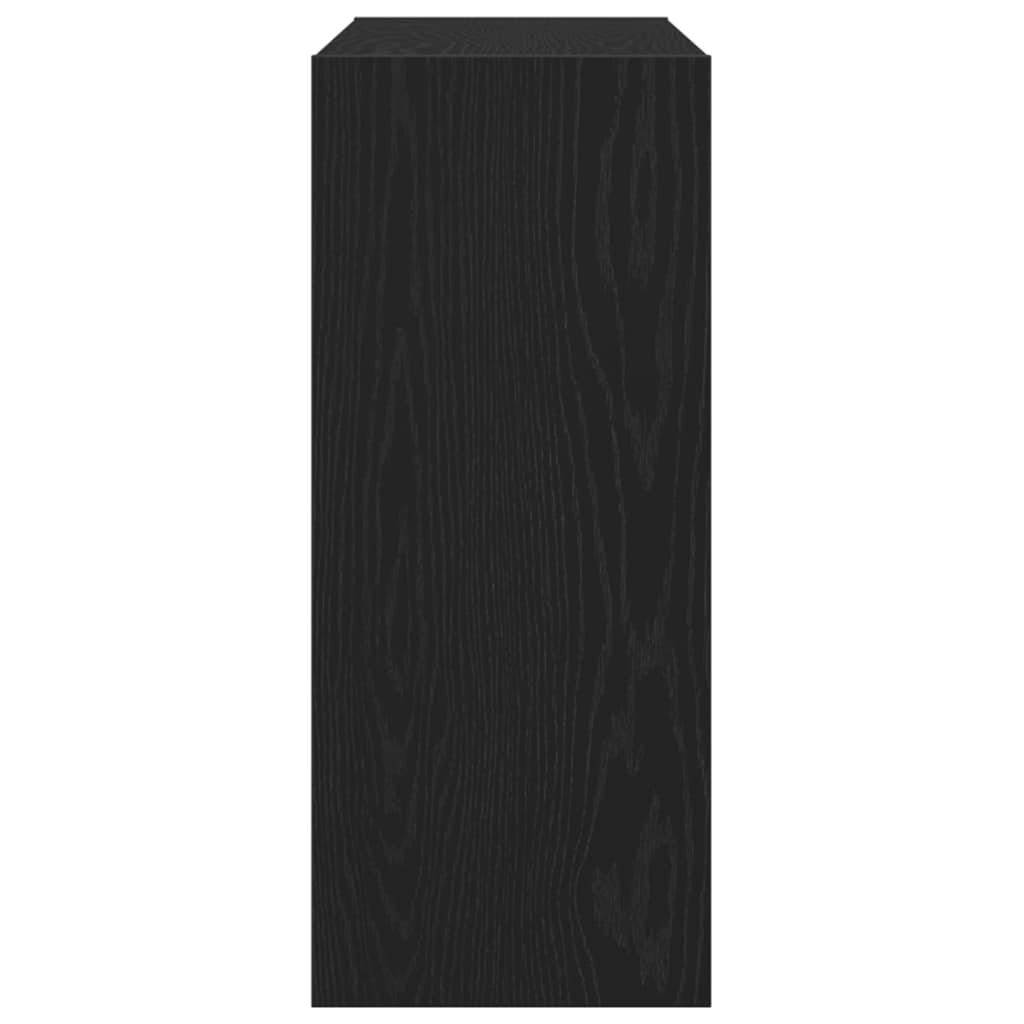 Bokhylle Svart Eik Romdeler 100x30x72 cm