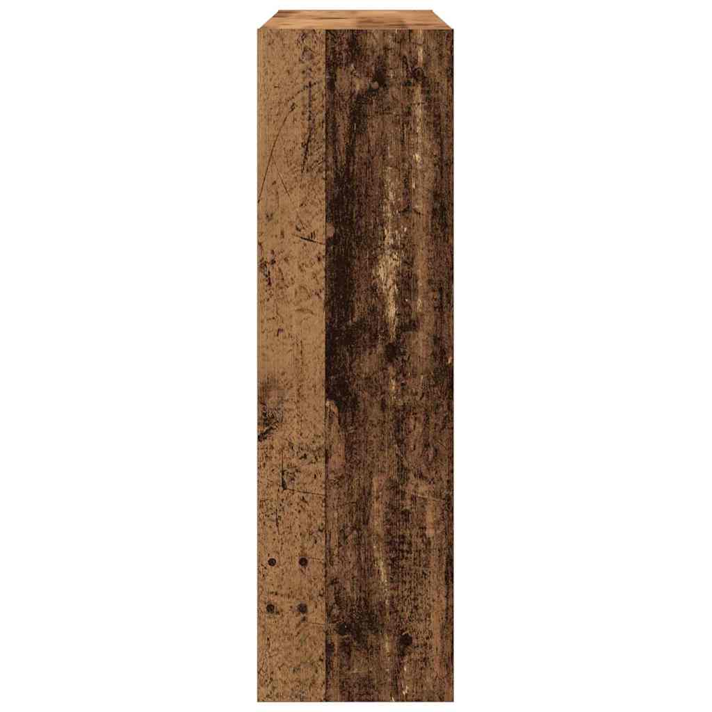 Bokhylle Brun Romdeler - Rustikk Tre - 100x30x103cm -