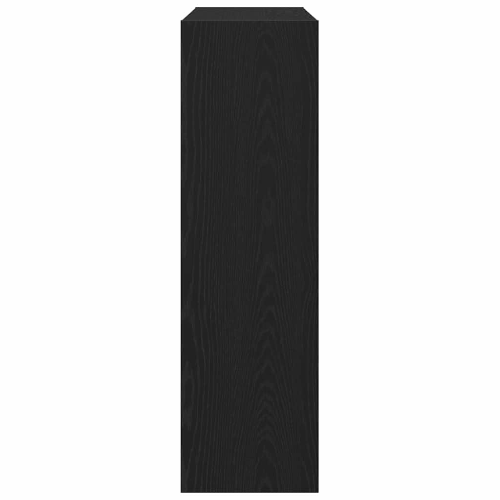 Bokhylle Svart Eik Romdeler 100x30x103cm