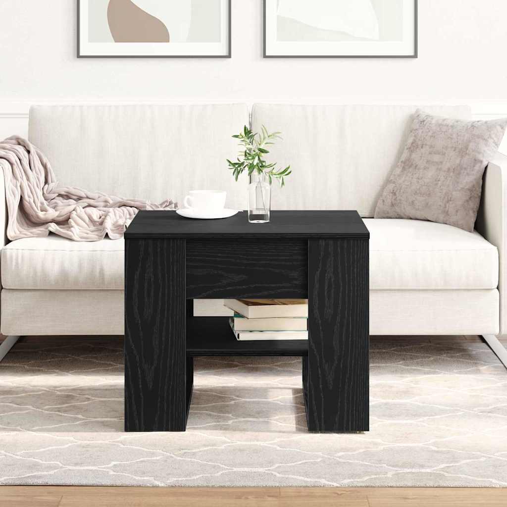 Svart Eik Kaffe Bord 55.5x55x45 cm Laget av Konstruert Tre
