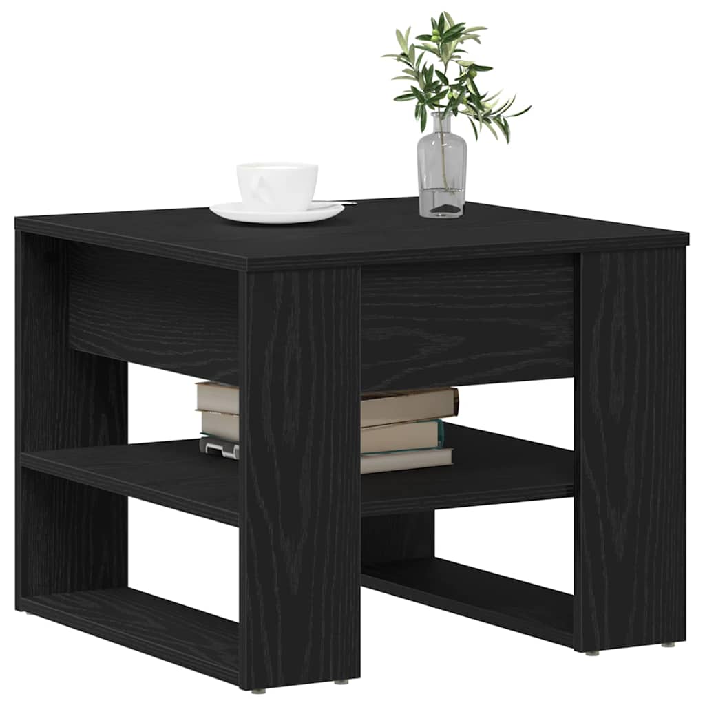 Svart Eik Kaffe Bord 55.5x55x45 cm Laget av Konstruert Tre