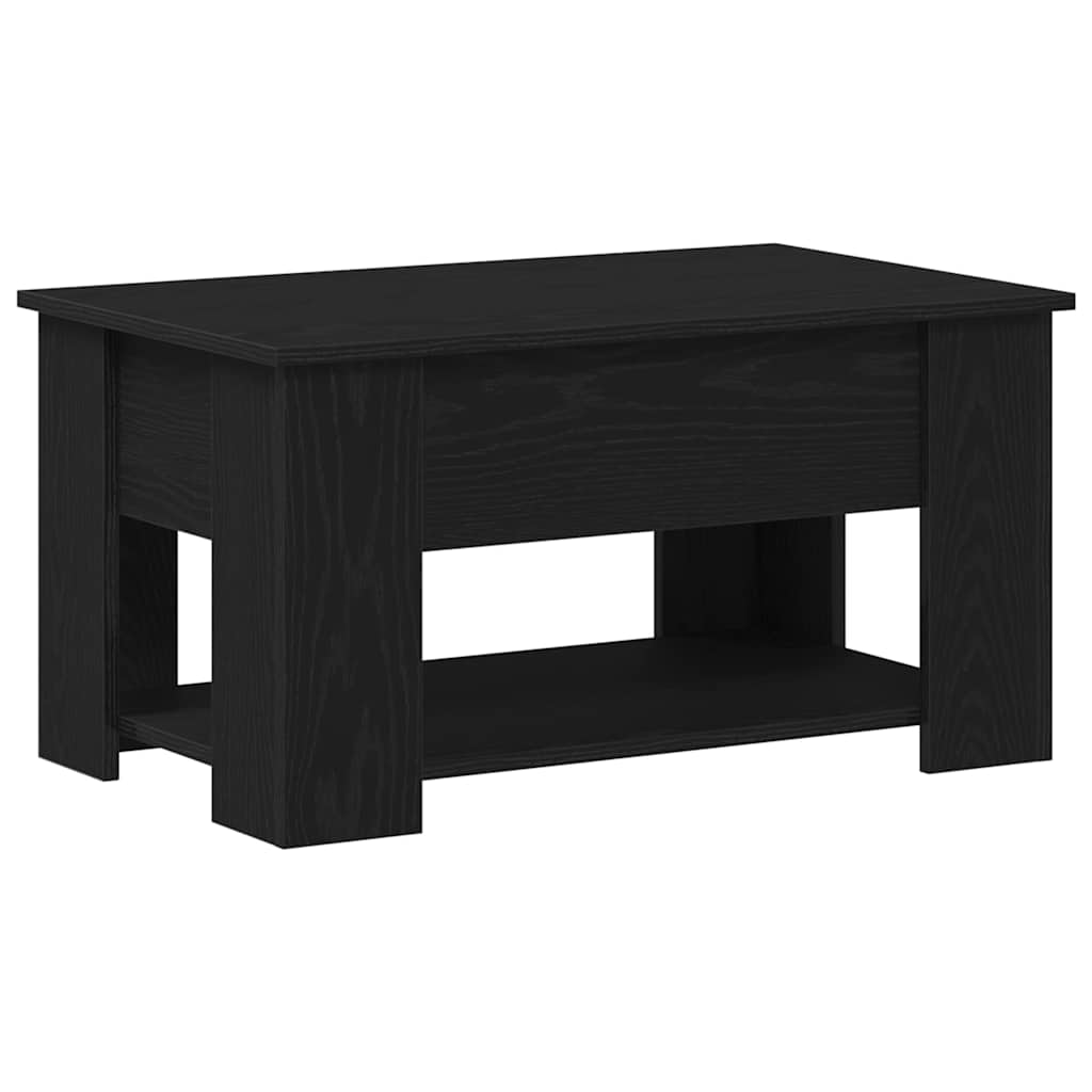 Svart Eik Kaffebord 79x49x41 cm Laget av konstruert tre