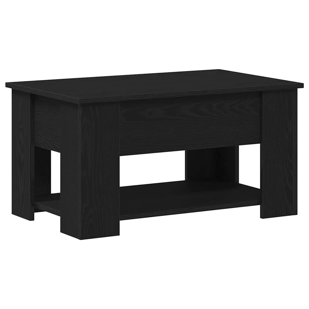Svart Eik Kaffebord 79x49x41 cm Laget av konstruert tre