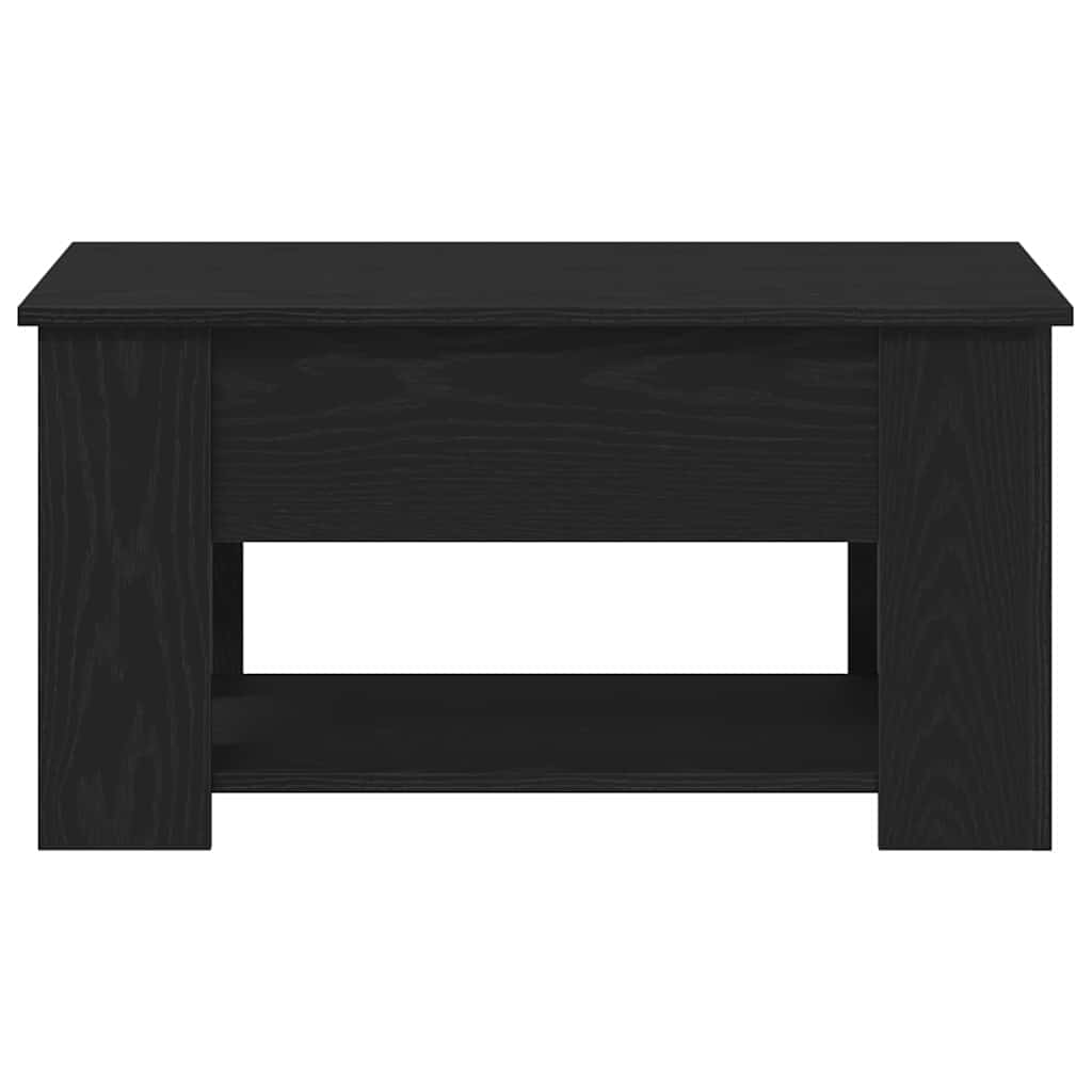 Svart Eik Kaffebord 79x49x41 cm Laget av konstruert tre