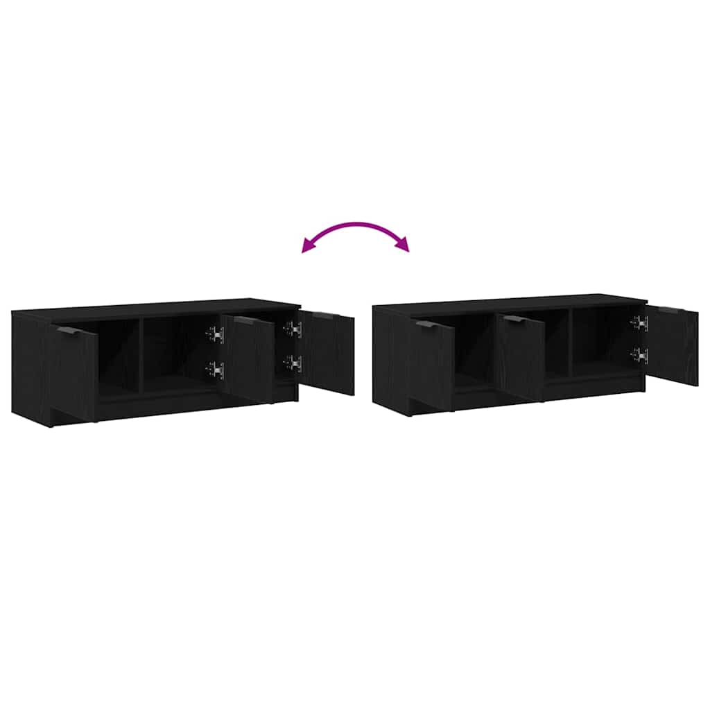 TV-møbel Svart eik 102 x 35 x 36.5 cm Konstruert tre