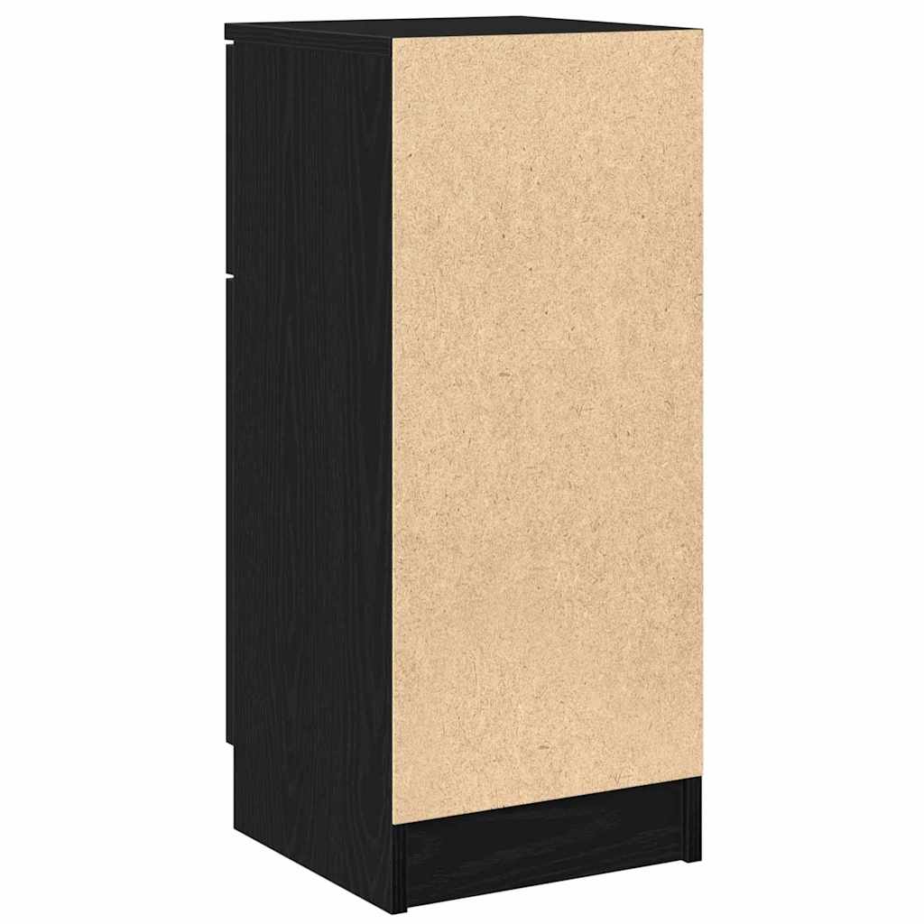Sidebord Svart Eik 2 stk 30x30x70 cm