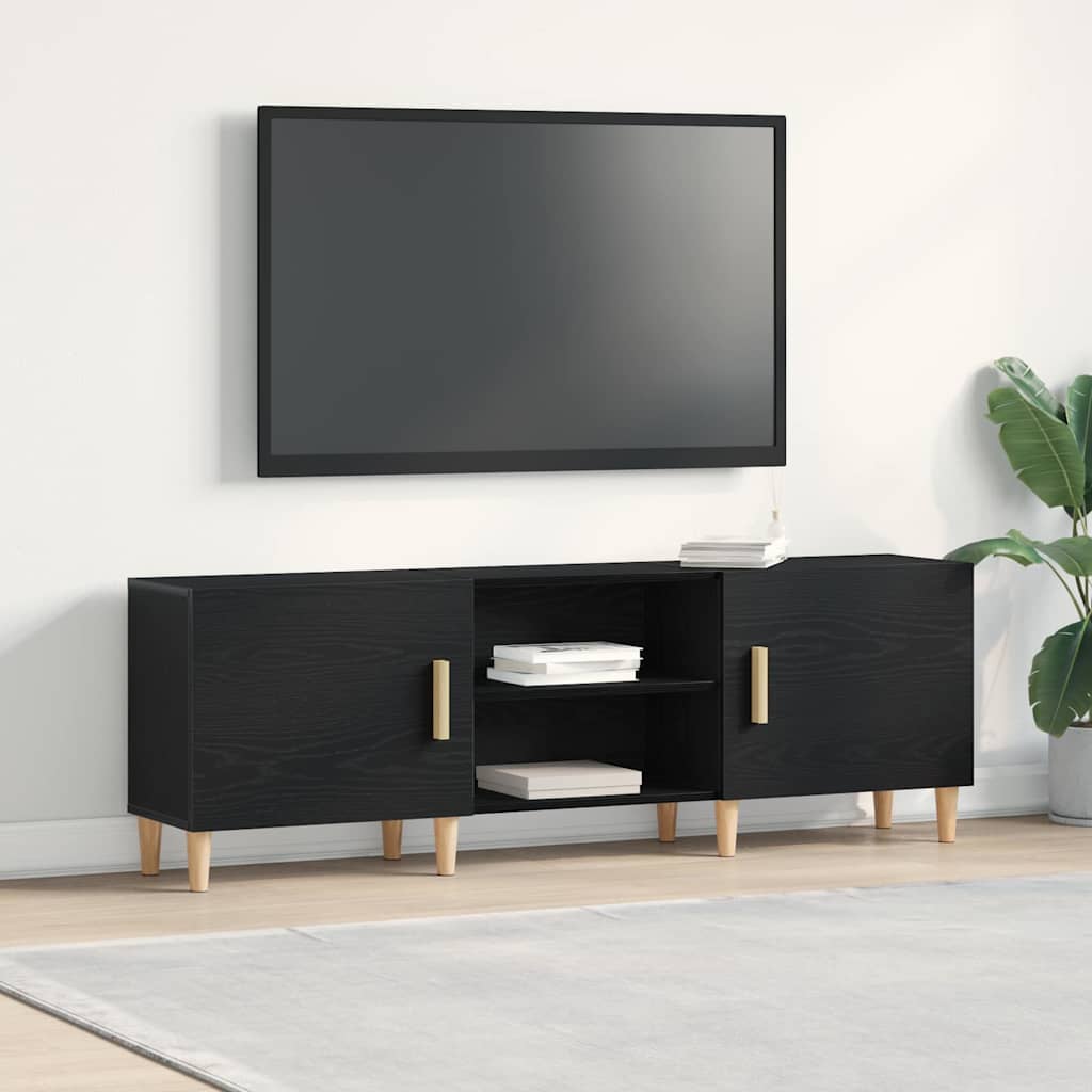TV-Møbel Svart Eik TV Stativ -, 150x30x50 cm,