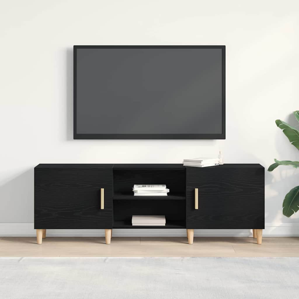 TV-Møbel Svart Eik TV Stativ -, 150x30x50 cm,