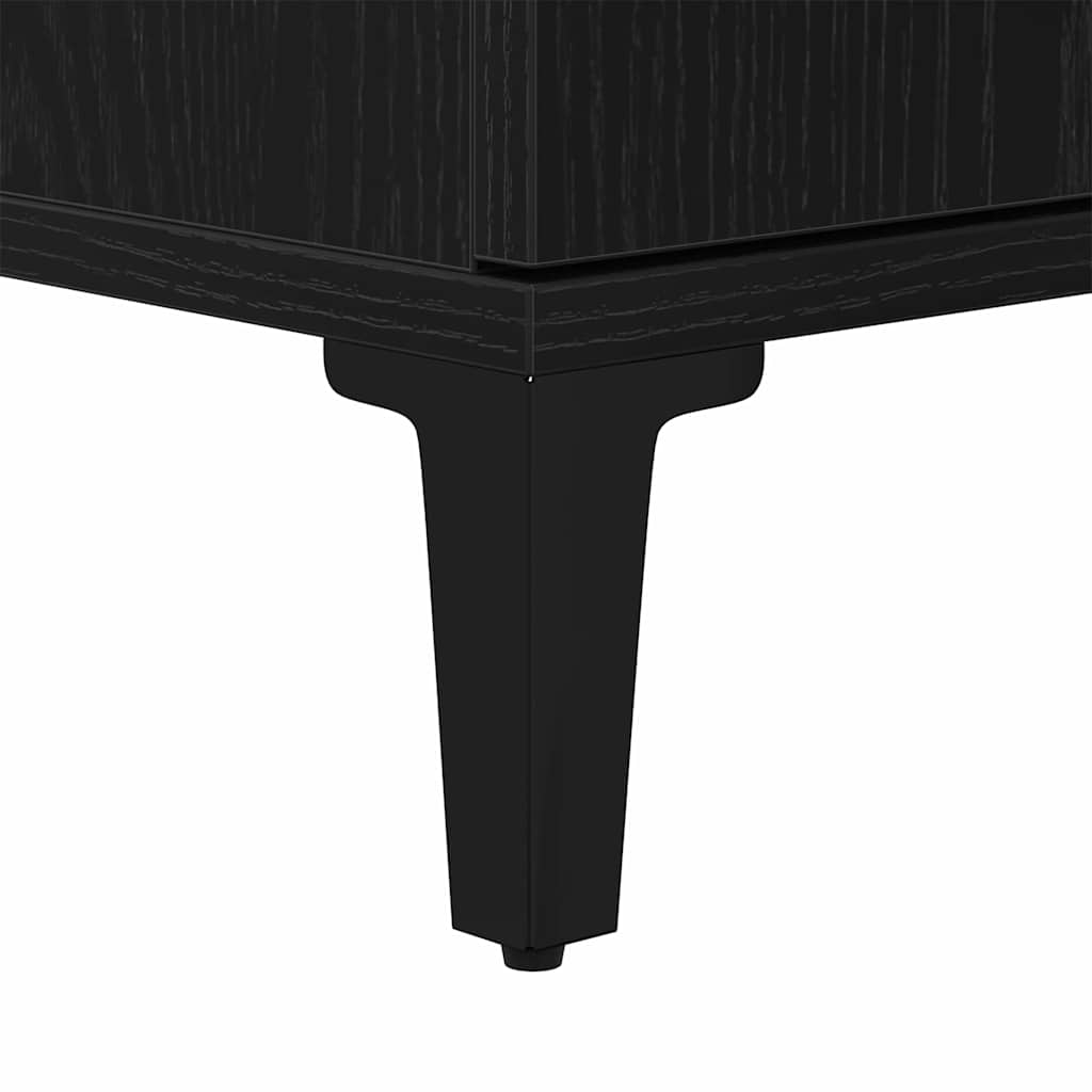 Baderomsskap Svart Eik 30x30x100 cm Konstruert tre
