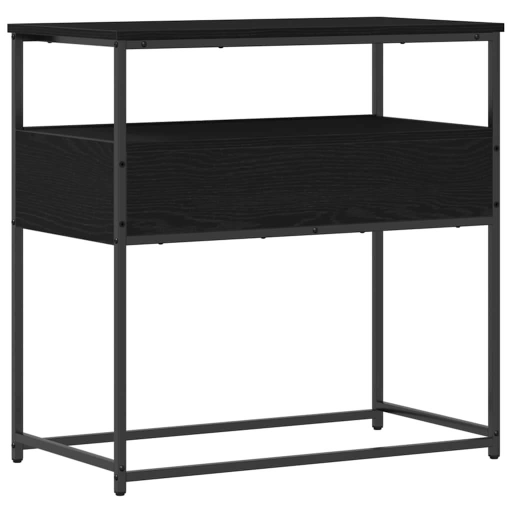 Avlastningsbord konsollbord Svart Eik 75x40x75 cm