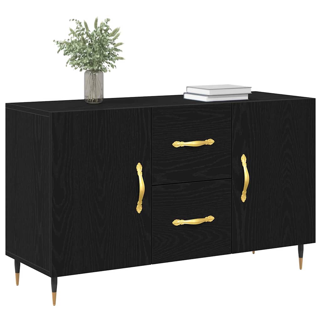 Skjenk Svart Eik 100x36x60 cm