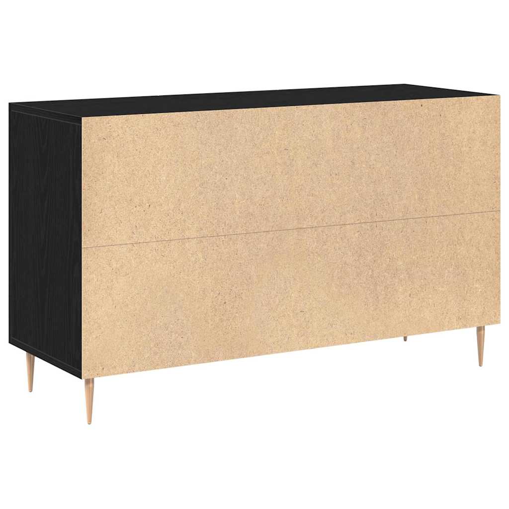 Skjenk Svart Eik 100x36x60 cm Konstruksjonsmateriale