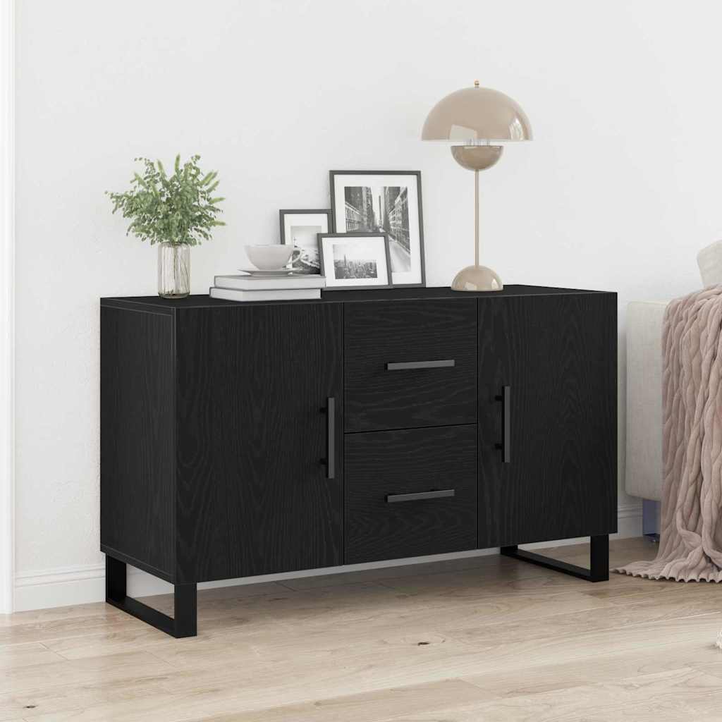 Skjenk Svart Eik 100x36x60 cm