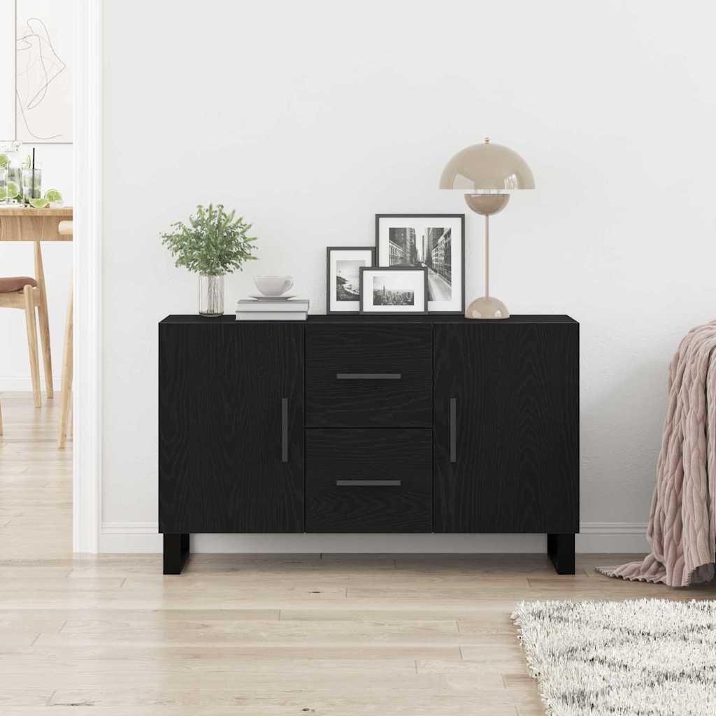Skjenk Svart Eik 100x36x60 cm