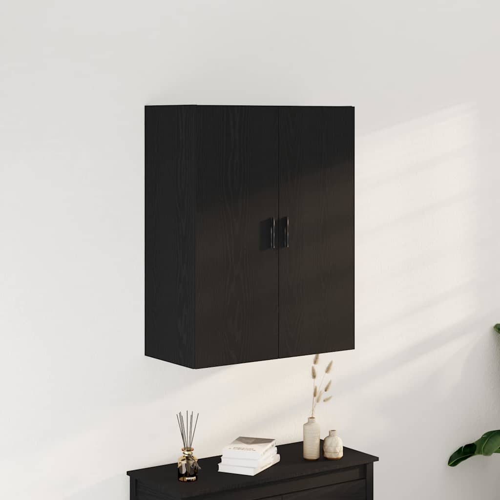 Veggskap Svart Eik 69,5x34x90 cm