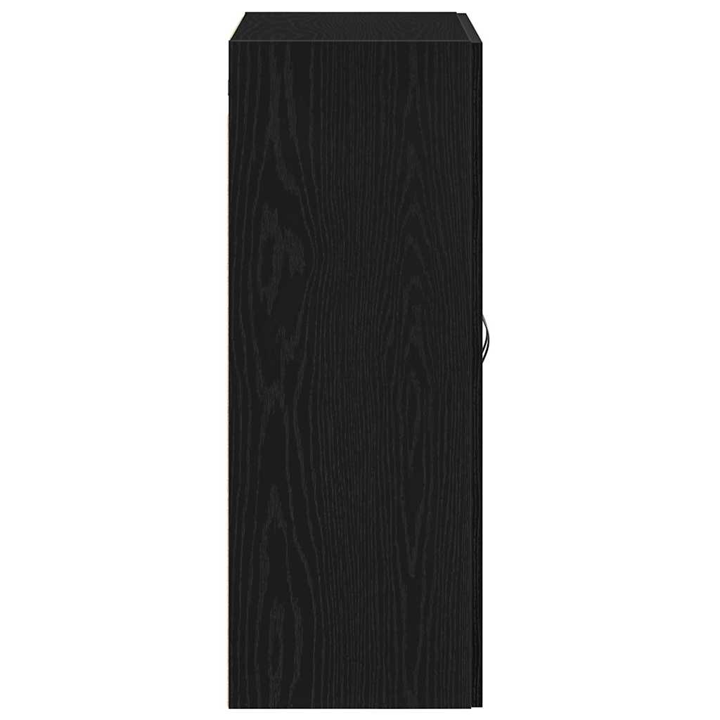Veggskap Svart Eik 69,5x34x90 cm
