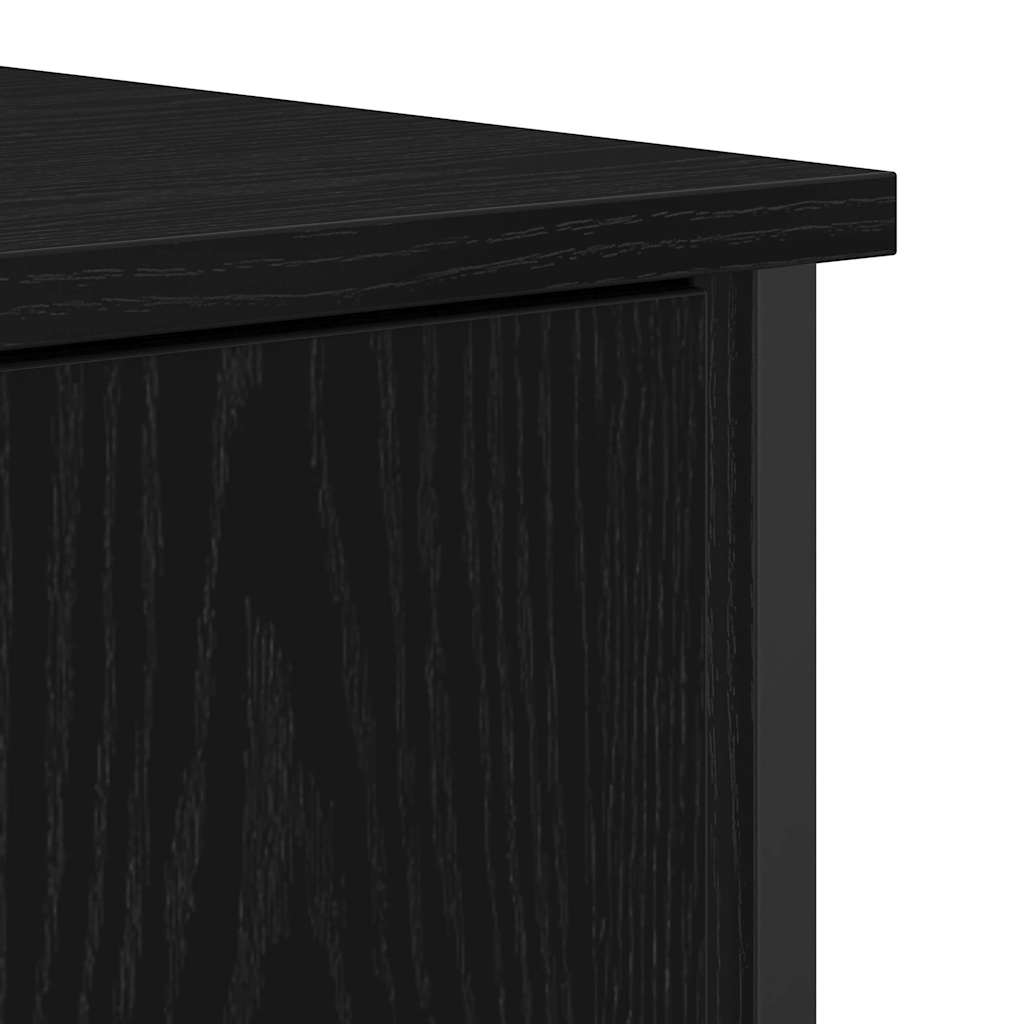 Skjenk Svart Eik 70x30x80 cm