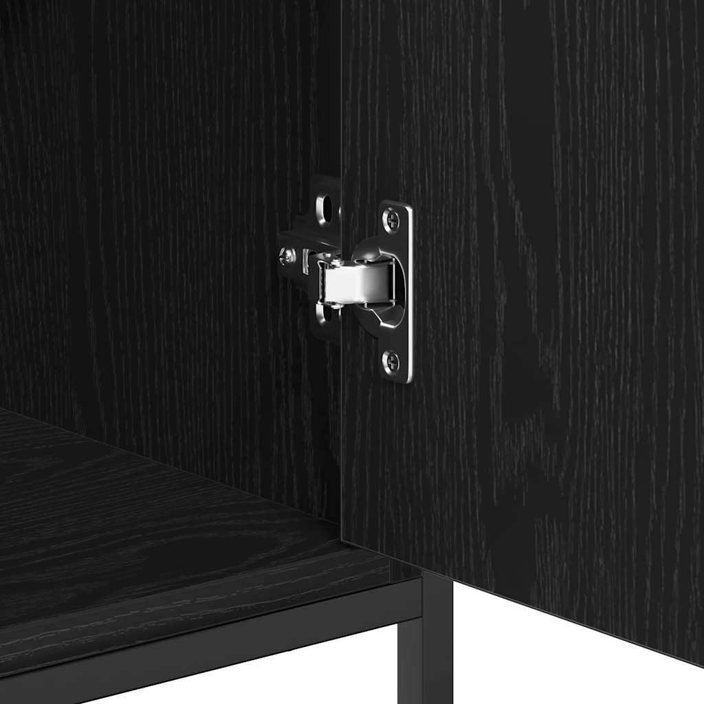 Skjenk Svart Eik 70x30x80 cm