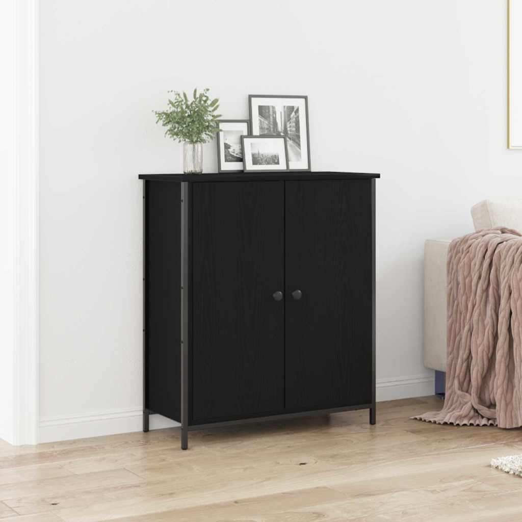 Skjenk Svart Eik 70x30x80 cm