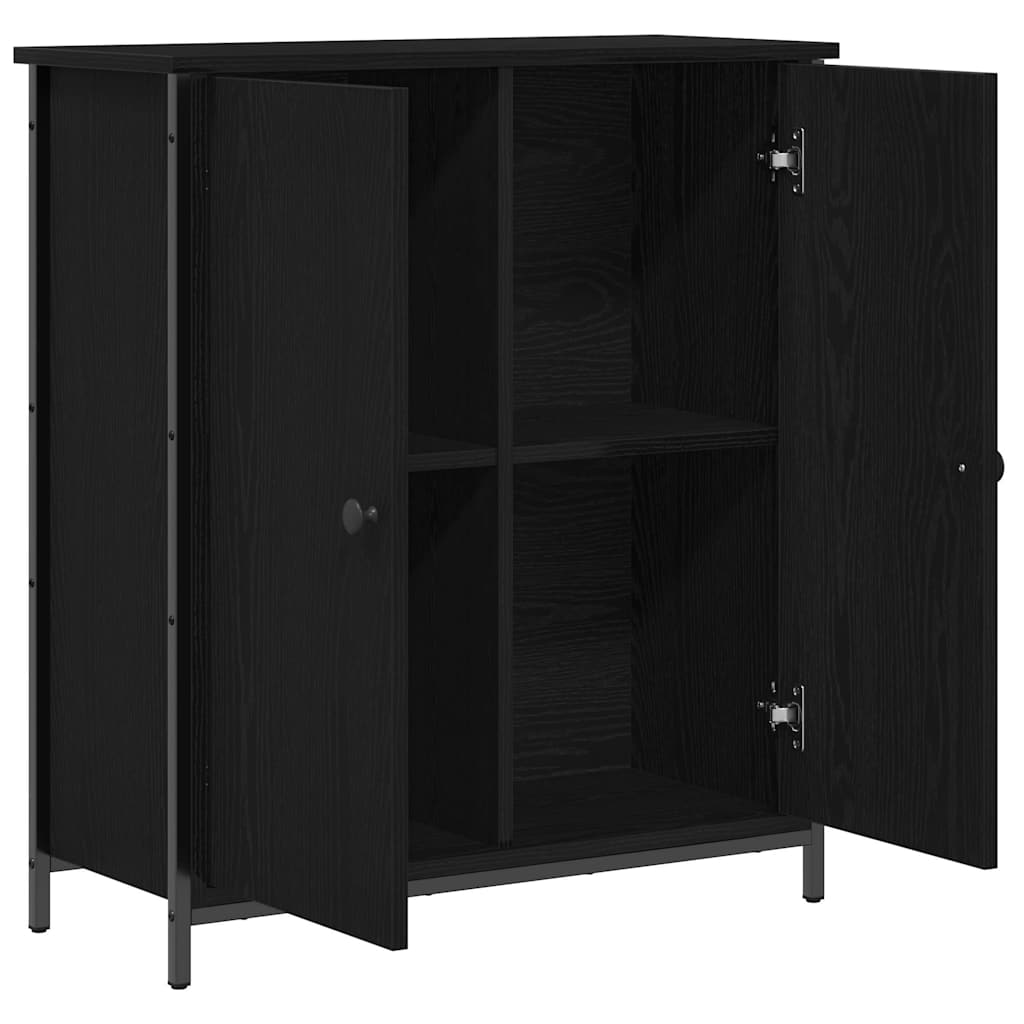 Skjenk Svart Eik 70x30x80 cm