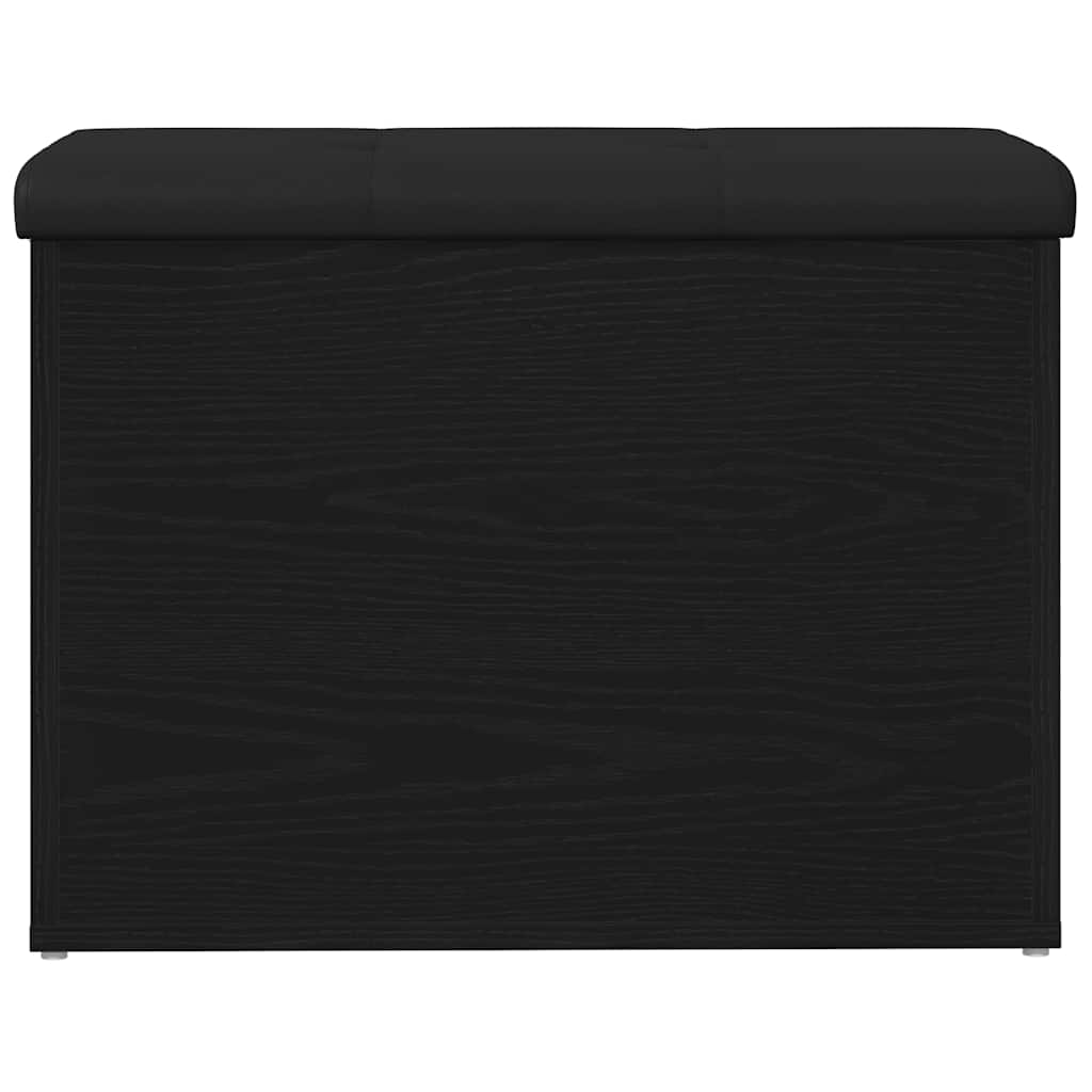 Oppbevaringsbenk Svart Eik 60x40x45 cm Konstruert Tre