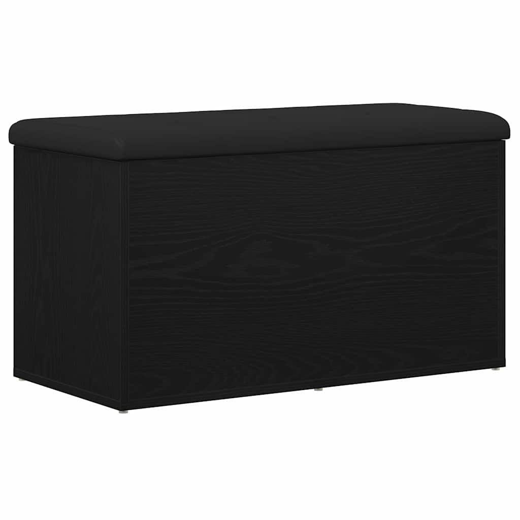 Oppbevaringsbenk Svart Eik 80x40x45 cm Konstruert Tre