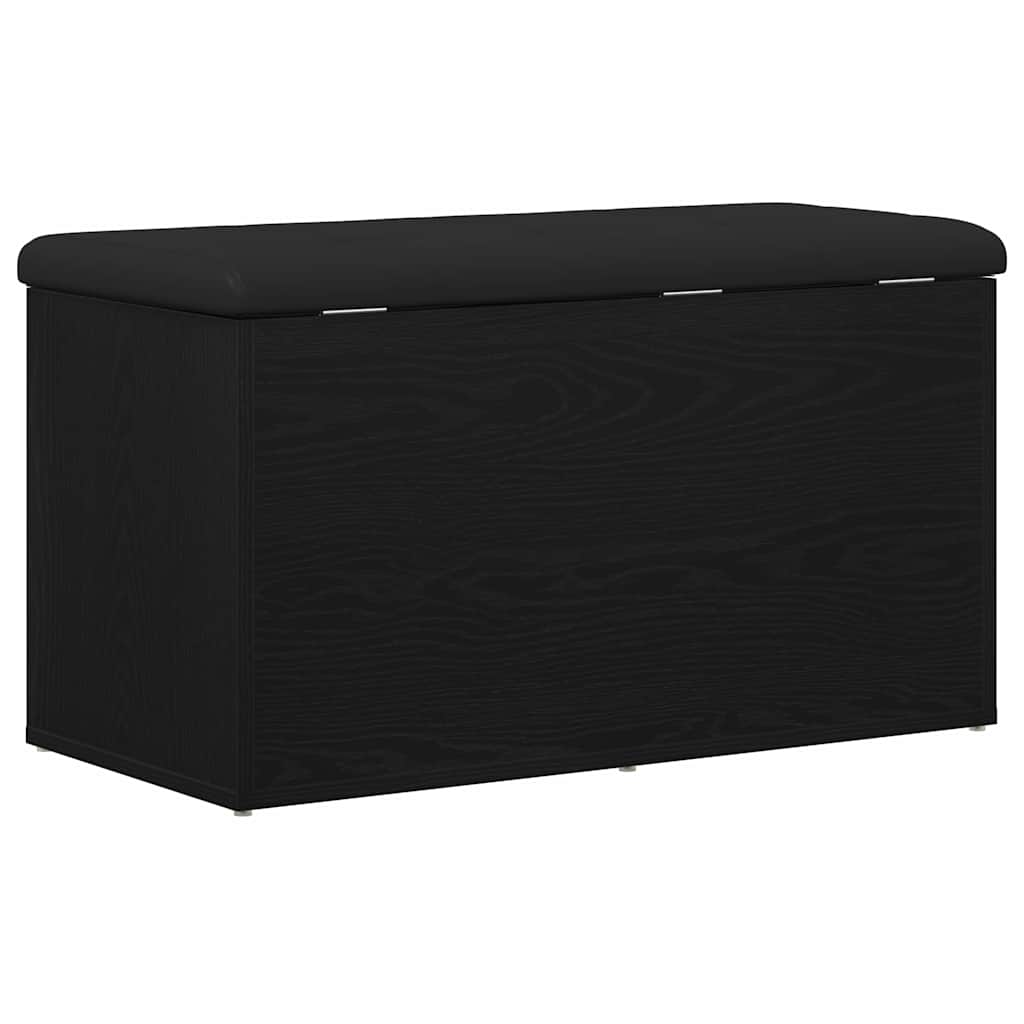 Oppbevaringsbenk Svart Eik 80x40x45 cm Konstruert Tre